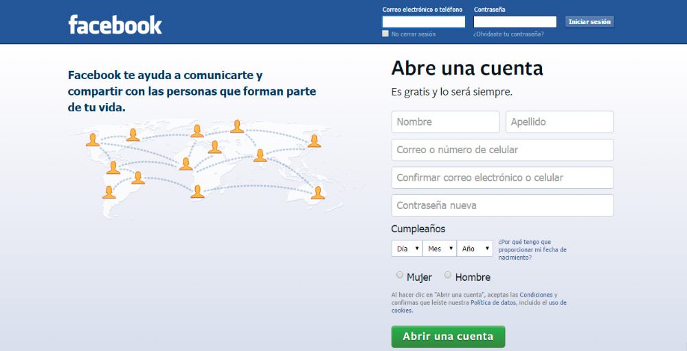 ¿Cómo crear una cuenta en Facebook?