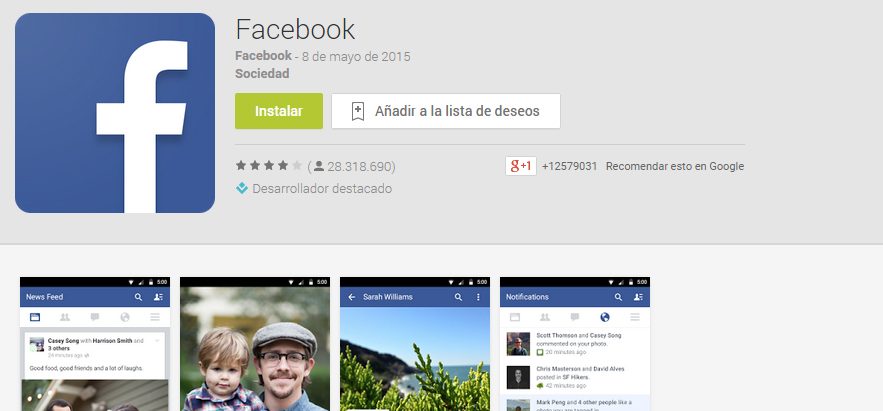 Cómo descargar Facebook para Android