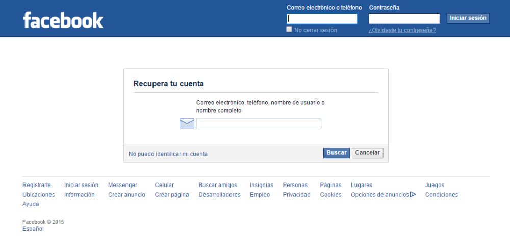 Cómo recuperar la contraseña de Facebook